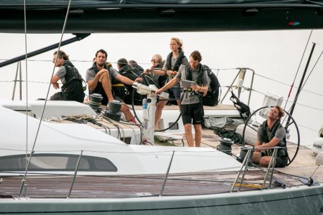 At the helm on arrival in Grenada: 18 year old, Anna Van Nieuwland took the Marten 72, Aragon across the line at the finish of the RORC Transatlantic Race. The 11-strong crew includes friends, family and some 'pro' sailors. A winning combination for the two Dutch owners: Arco Van Nieuwland and Andries Verder who have owned the boat together for six years. © RORC/Arthur Daniel